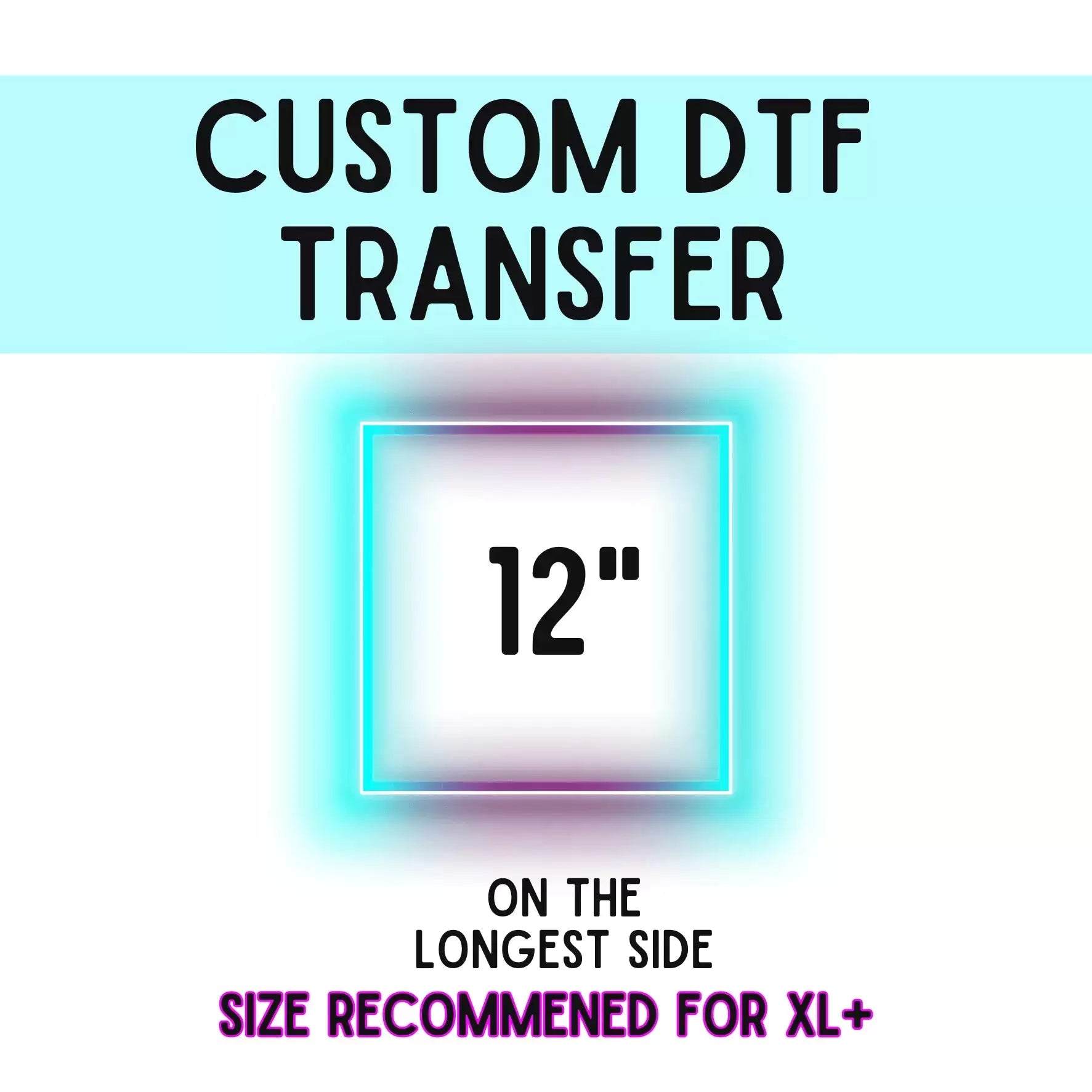 Individual DTF Transfers by Size – No Minimums, Fast & High-Quality Prints